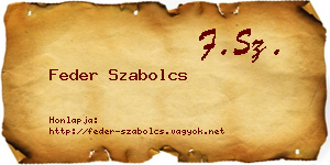 Feder Szabolcs névjegykártya